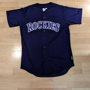 Vintage Rockies Majestic Cool Base #6 Jersey - Medium - Made in USA
